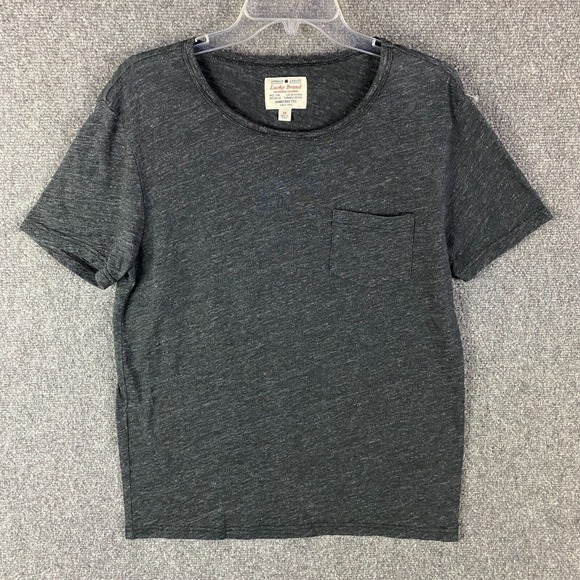 Lucky Brand T-Shirt Men's Medium Short Sleeve Gray Casual Adults‎ M - Picture 1 of 7